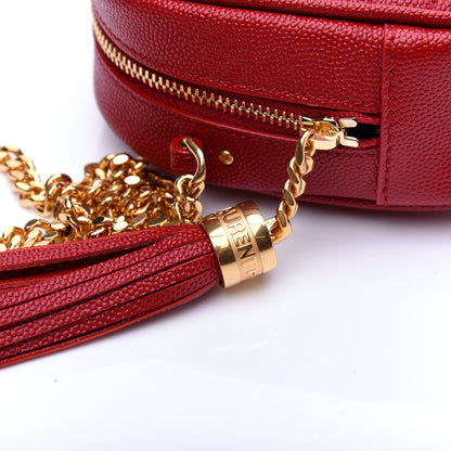 Saint Laurent Grain De Poudre Matelasse Monogram Mini Lou Camera Bag Eros Red 11 of 13