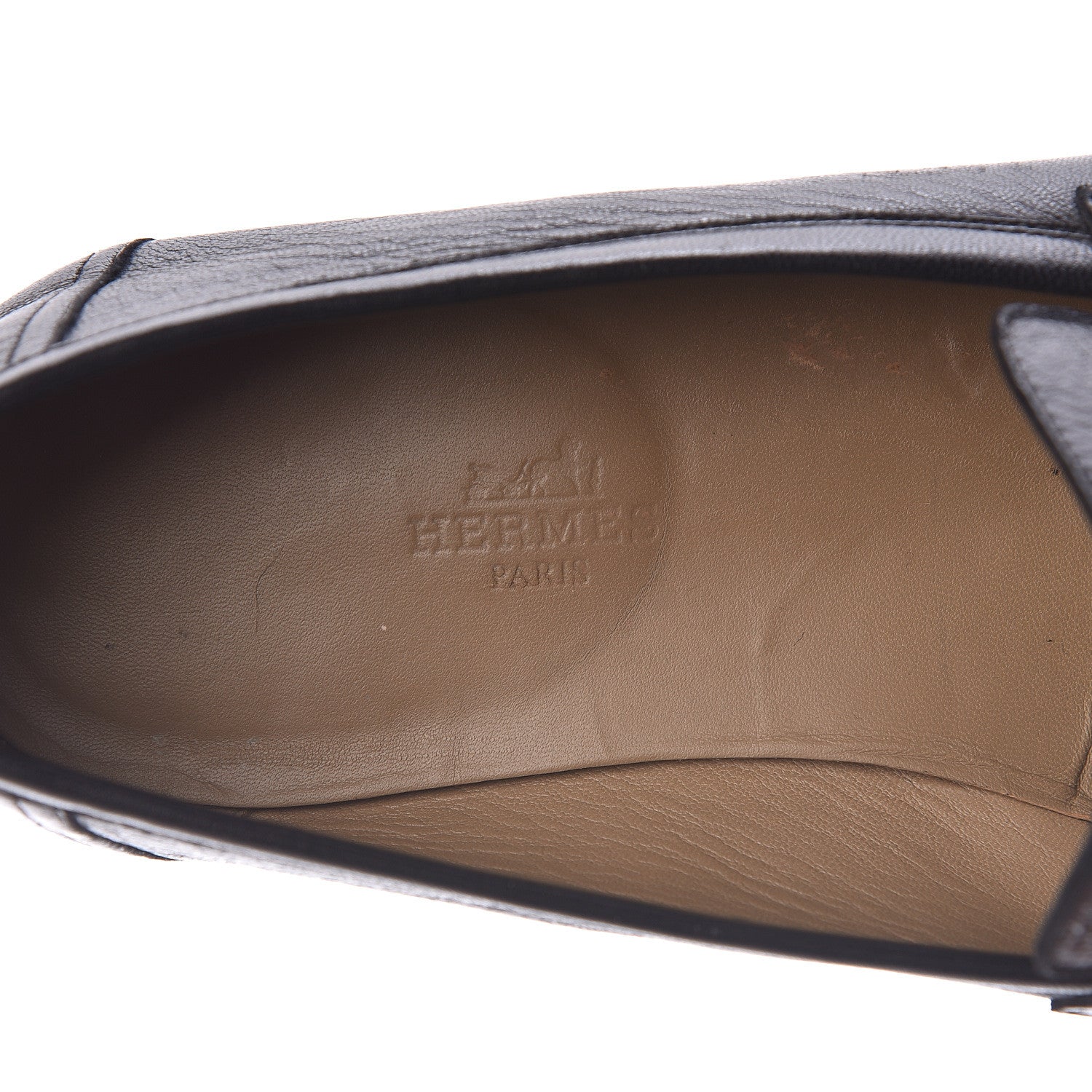 Hermes Goatskin Mens Paris Loafers 43 Black 9 of 20