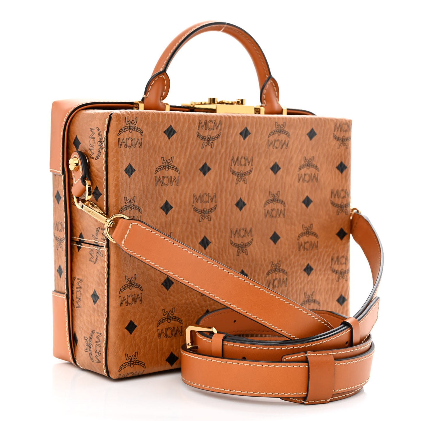 Visetos Medium Berlin Crossbody Cognac