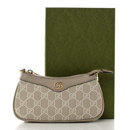 Gucci GG Supreme Monogram Textured Dollar Calfskin Web Mini Ophidia GG Handbag Beige Mystic White Oatmeal 11 of 11