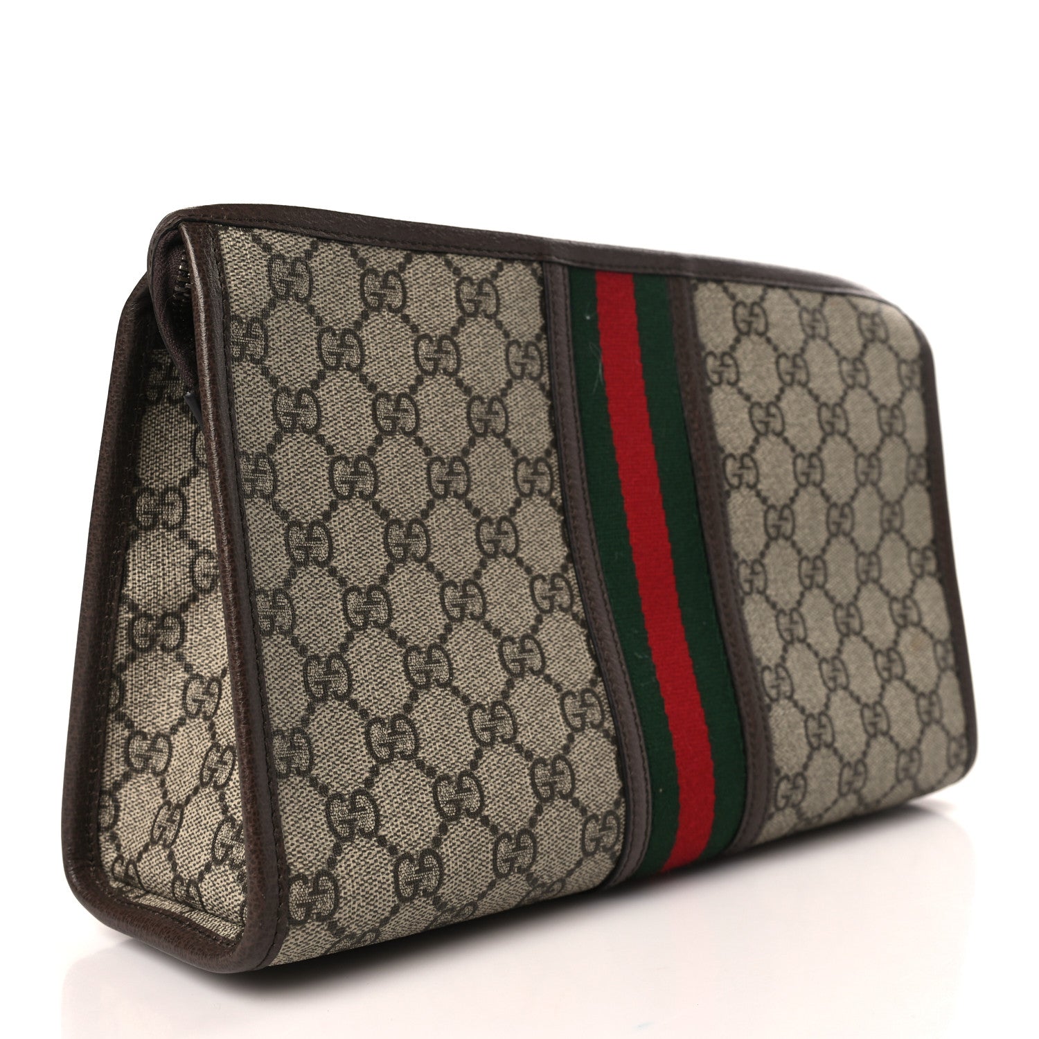 Gucci GG Supreme Monogram Web Ophidia GG Toiletry Case Beige New Acero 3 of 10