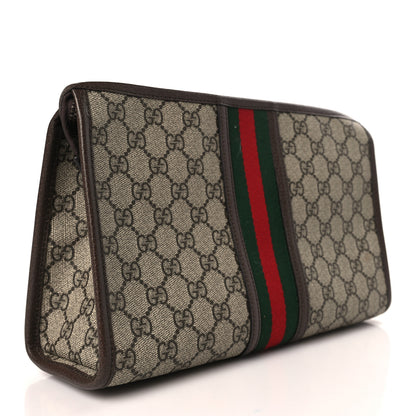 Gucci GG Supreme Monogram Web Ophidia GG Toiletry Case Beige New Acero 3 of 10