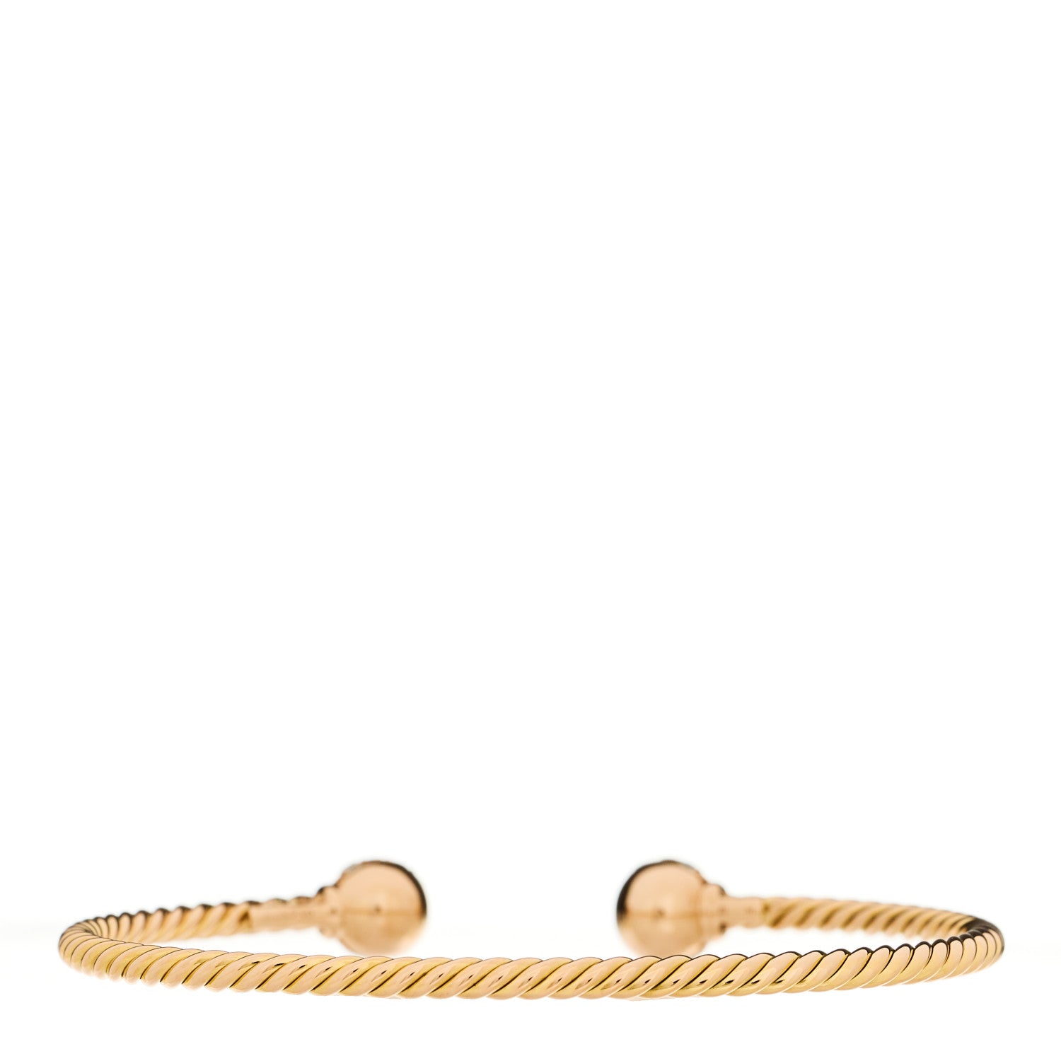 David Yurman 18K Rose Gold Diamond 2.6mm Solari Cablespira Bracelet 2 of 3