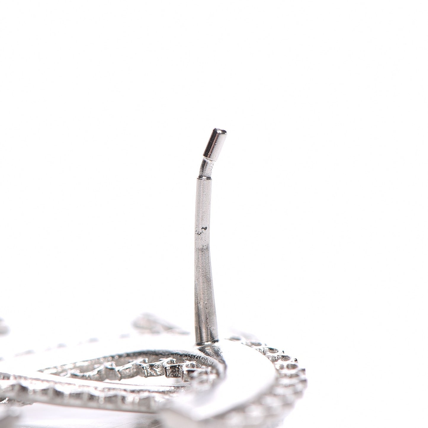 Scalloped CC Earrings Silver