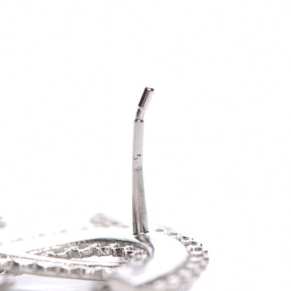 Chanel Scalloped CC Earrings Silver 3 of 6