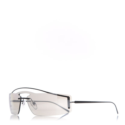 Prada Rectangle Shield Sunglasses SPR 61V Black 1 of 6