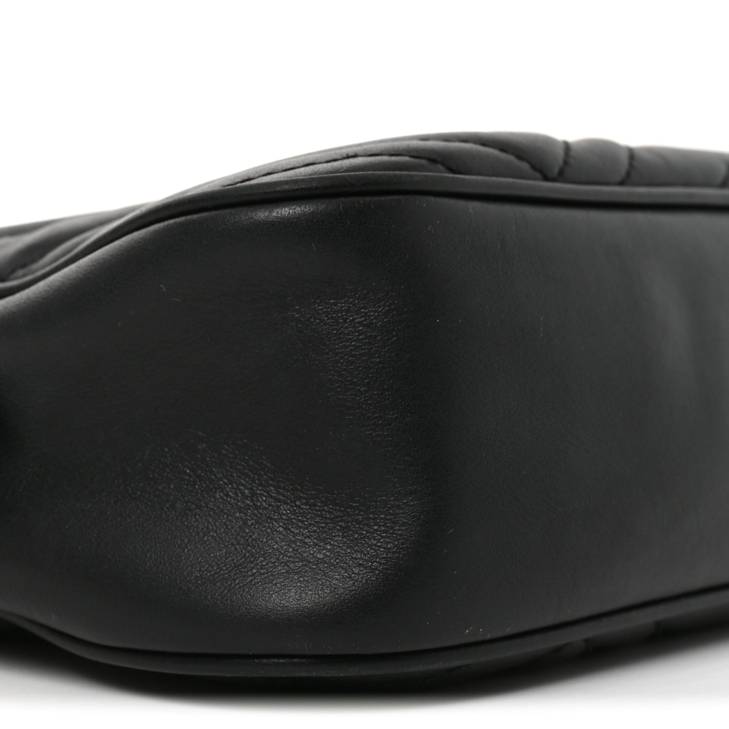 Calfskin Matelasse Small GG Marmont Chain Shoulder Bag Black