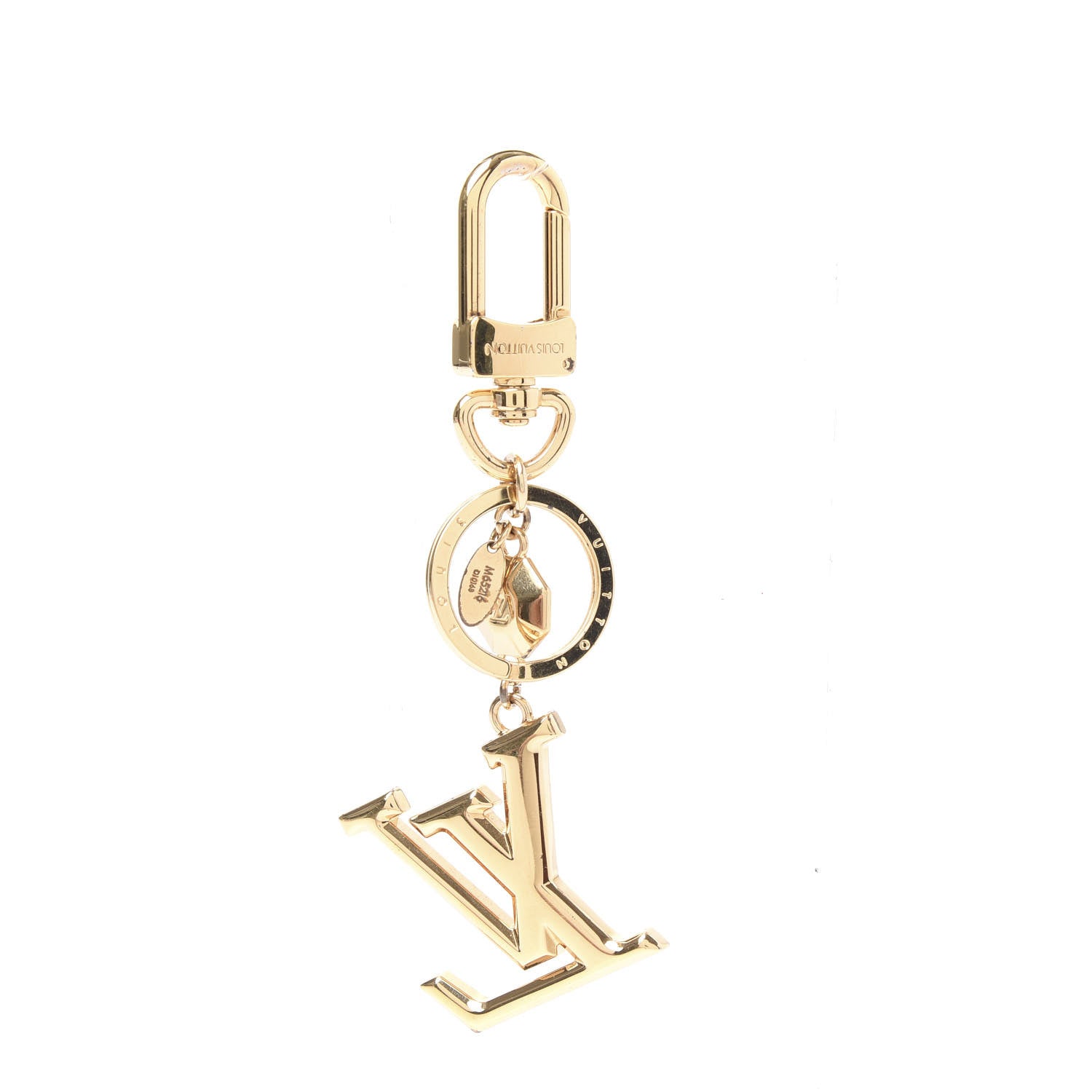 Louis Vuitton LV Facettes Bag Charm Key Holder Gold 3 of 4