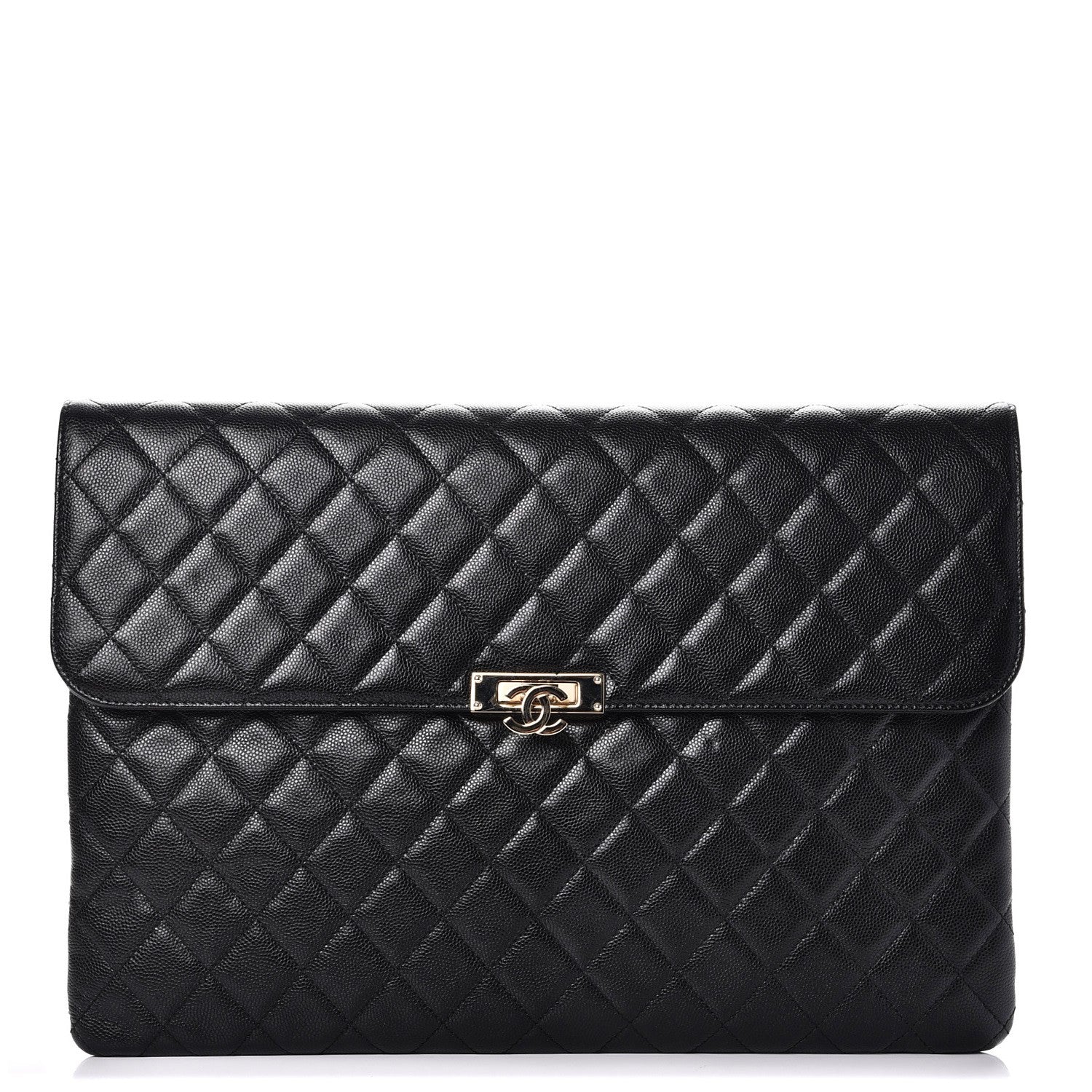 Chanel Caviar Quilted Large Golden Class Pouch Black 1 of 8