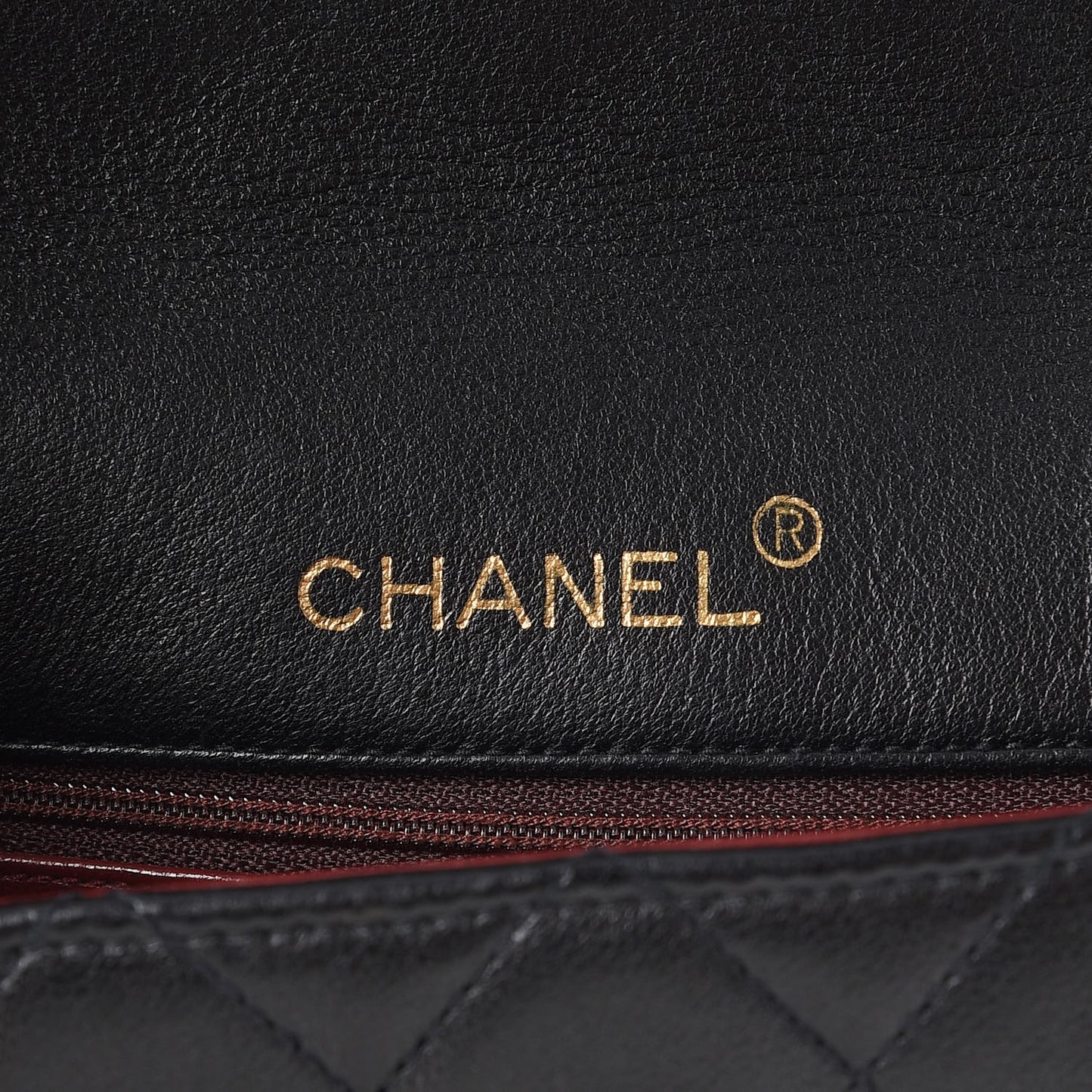 Lambskin Quilted Small Half Moon Flap Black