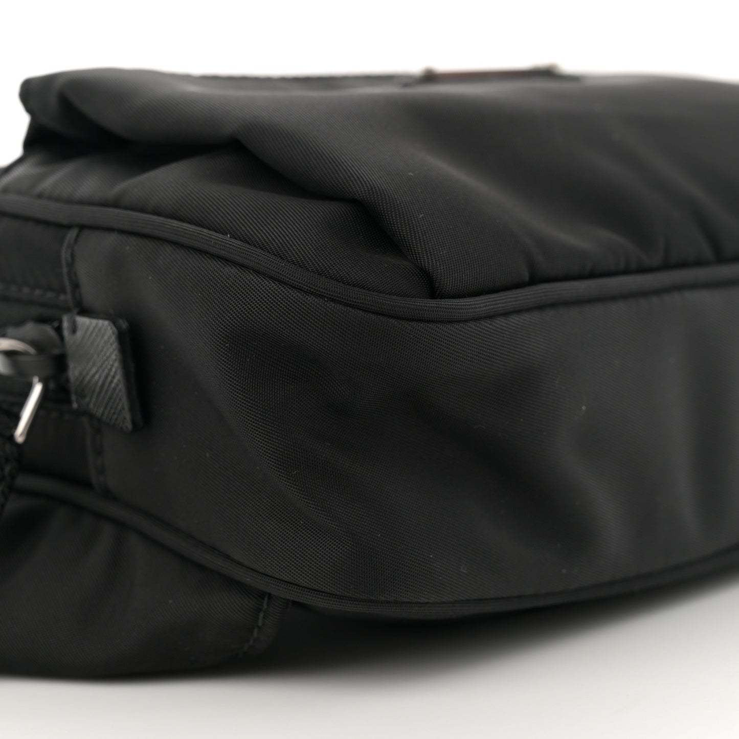 Re-Nylon Saffiano Belt Bag L Black