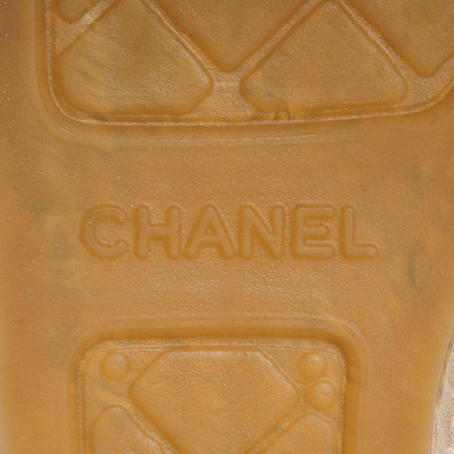 Chanel Lambskin Cap Toe Lace Up Espadrilles 39 White Black 6 of 8