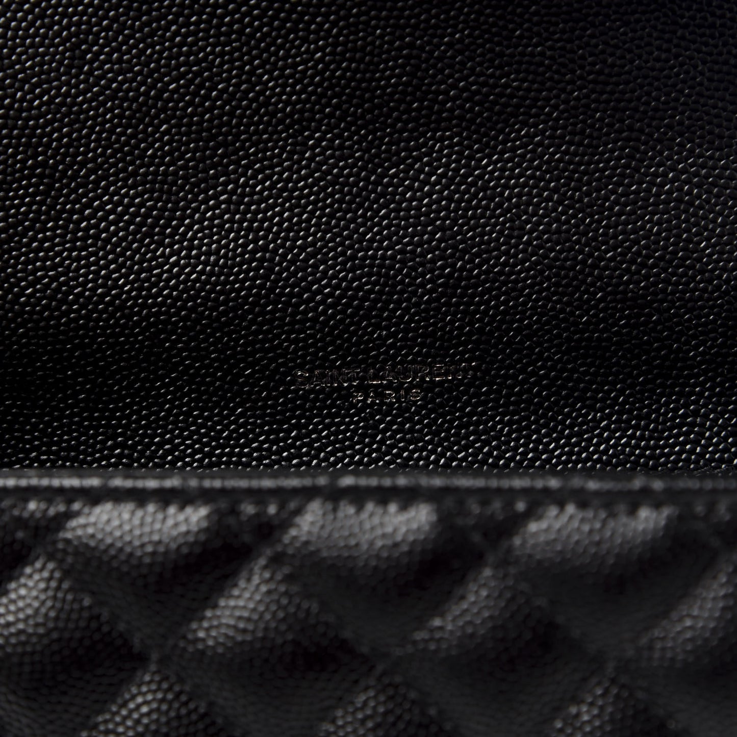 Grain De Poudre Textured Mixed Matelasse Triquilt Medium Monogram Satchel Black