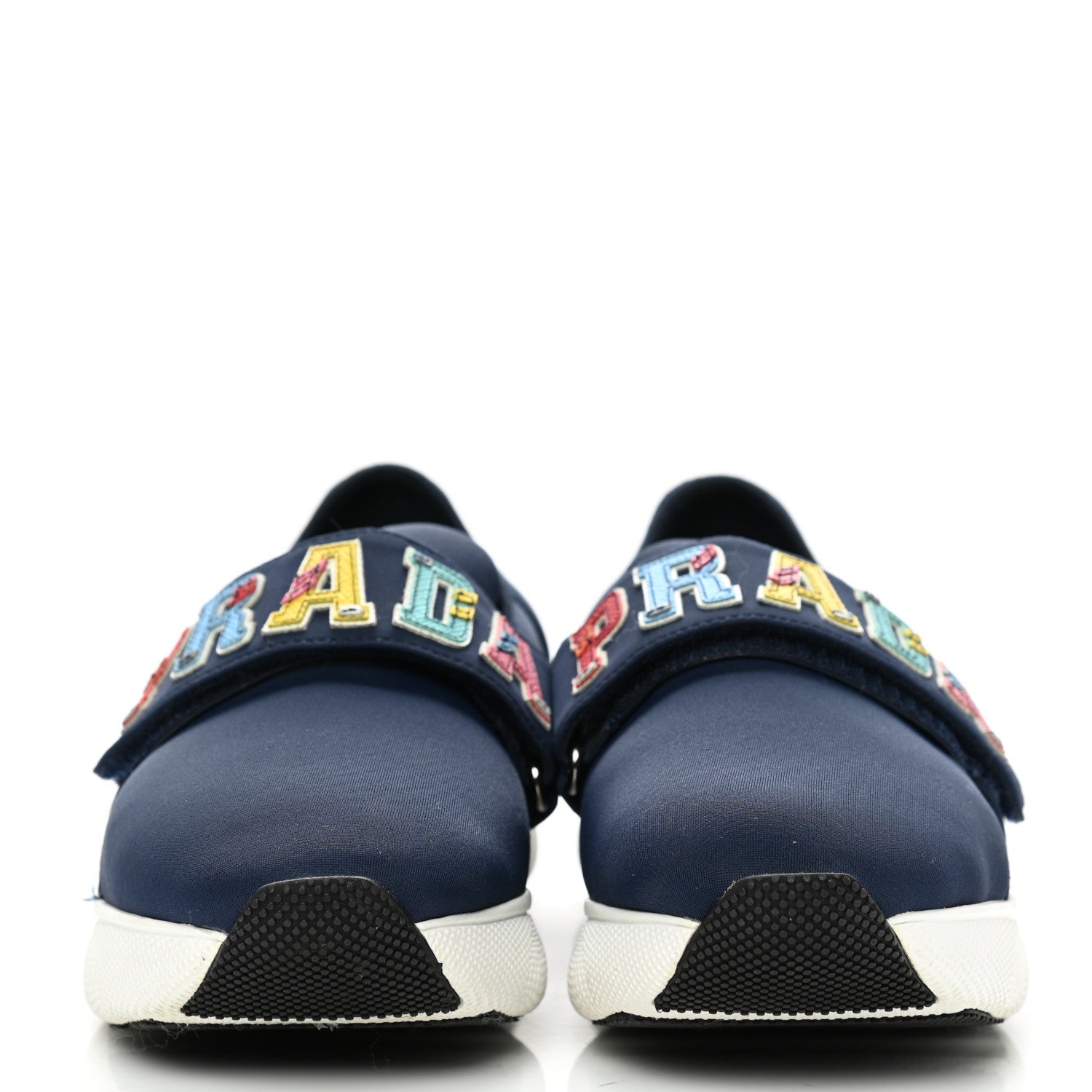 Prada Neoprene Logo Sneakers 37.5 Navy 3 of 15