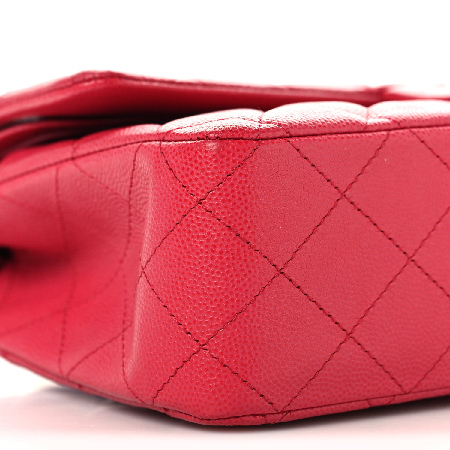 Chanel Caviar Quilted Medium Double Flap Dark Pink 9 of 10