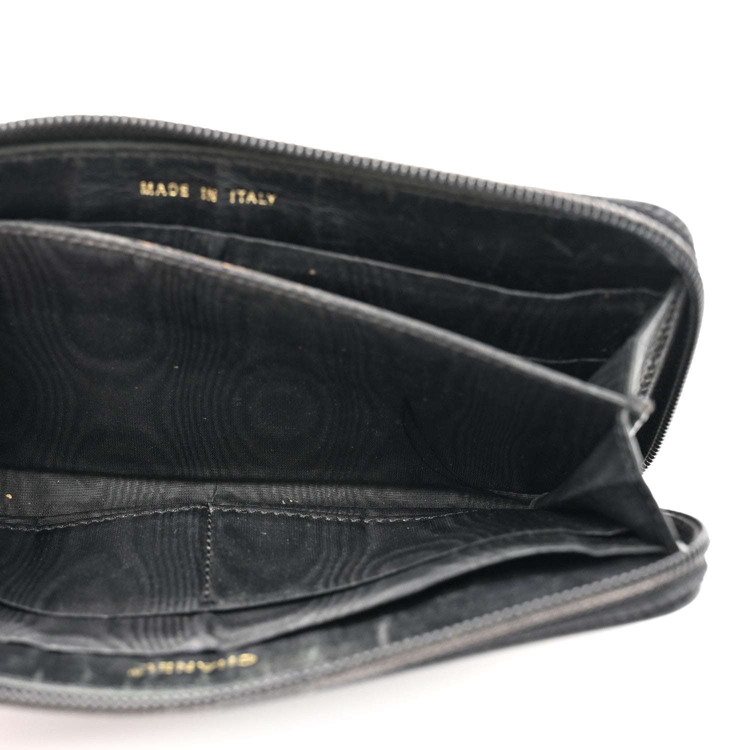 Chanel Caviar CC Timeless Large Zip Around Wallet Black 6 of 13