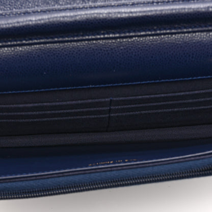 Chanel Caviar Quilted Wallet on Chain WOC Navy Blue 5 of 11