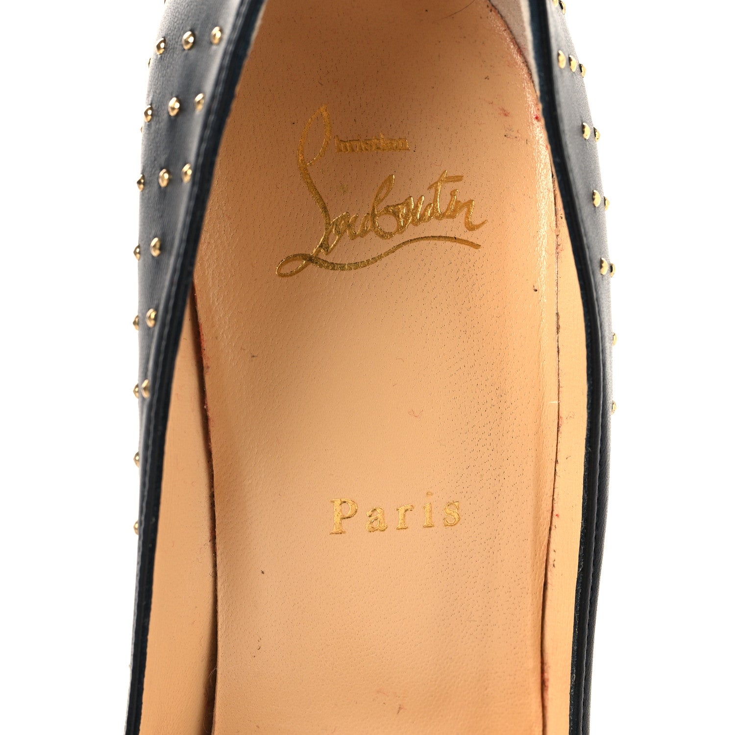 Christian Louboutin Nappa Pigalle Follies Plume 100 Pumps 39 Black Antique Gold 8 of 8