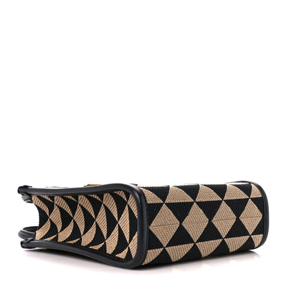 Prada Jacquard Saffiano Triangolo Symbole Embroidered Mini Tote Black Corda 4 of 10