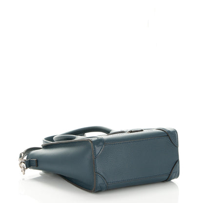 Celine Drummed Calfskin Nano Luggage Orage 5 of 7