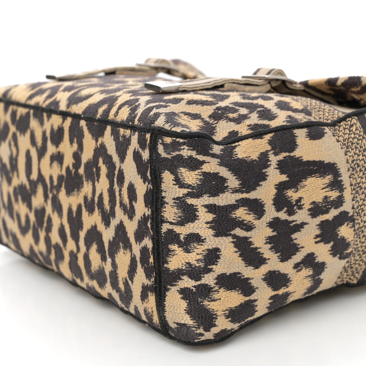 Canvas Mizza Embroidered Leopard Medium Diorcamp Messenger Beige