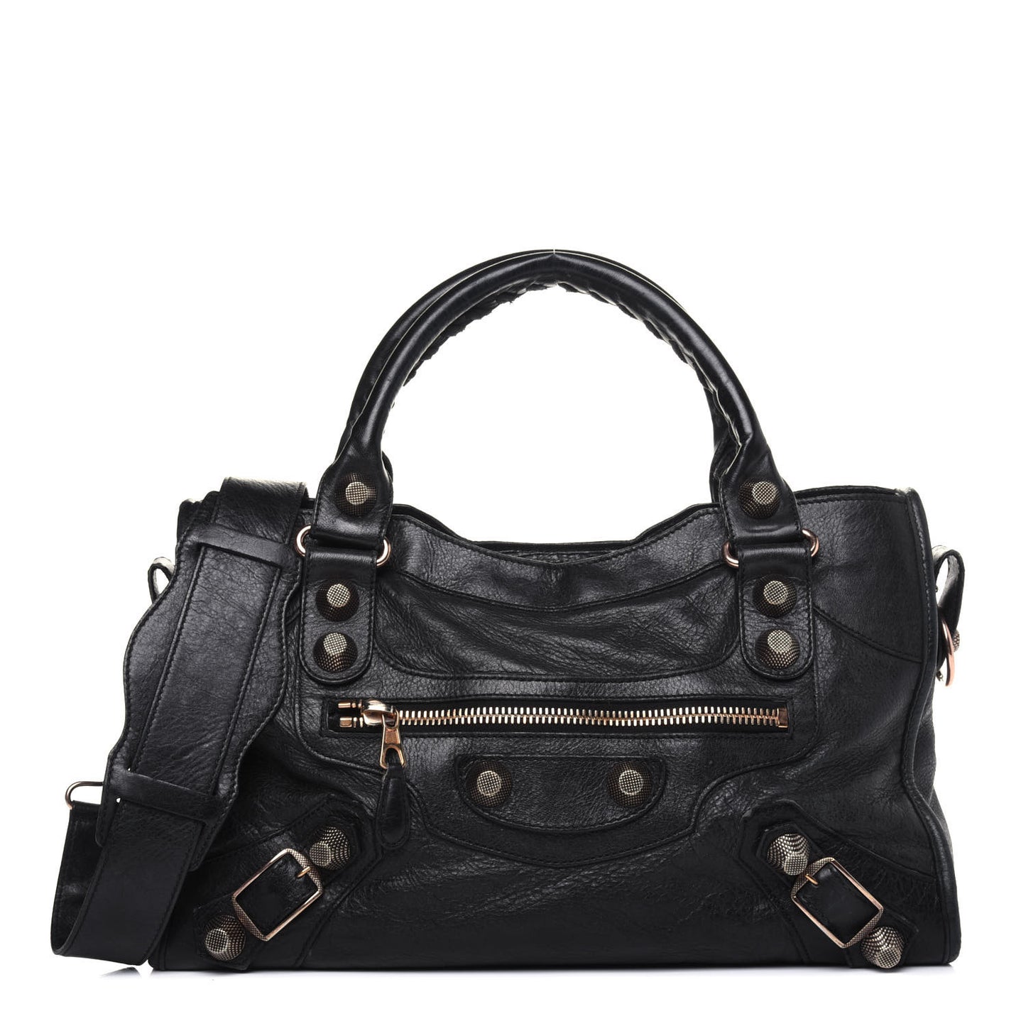Agneau Giant 21 Rose Gold Hardware City Black