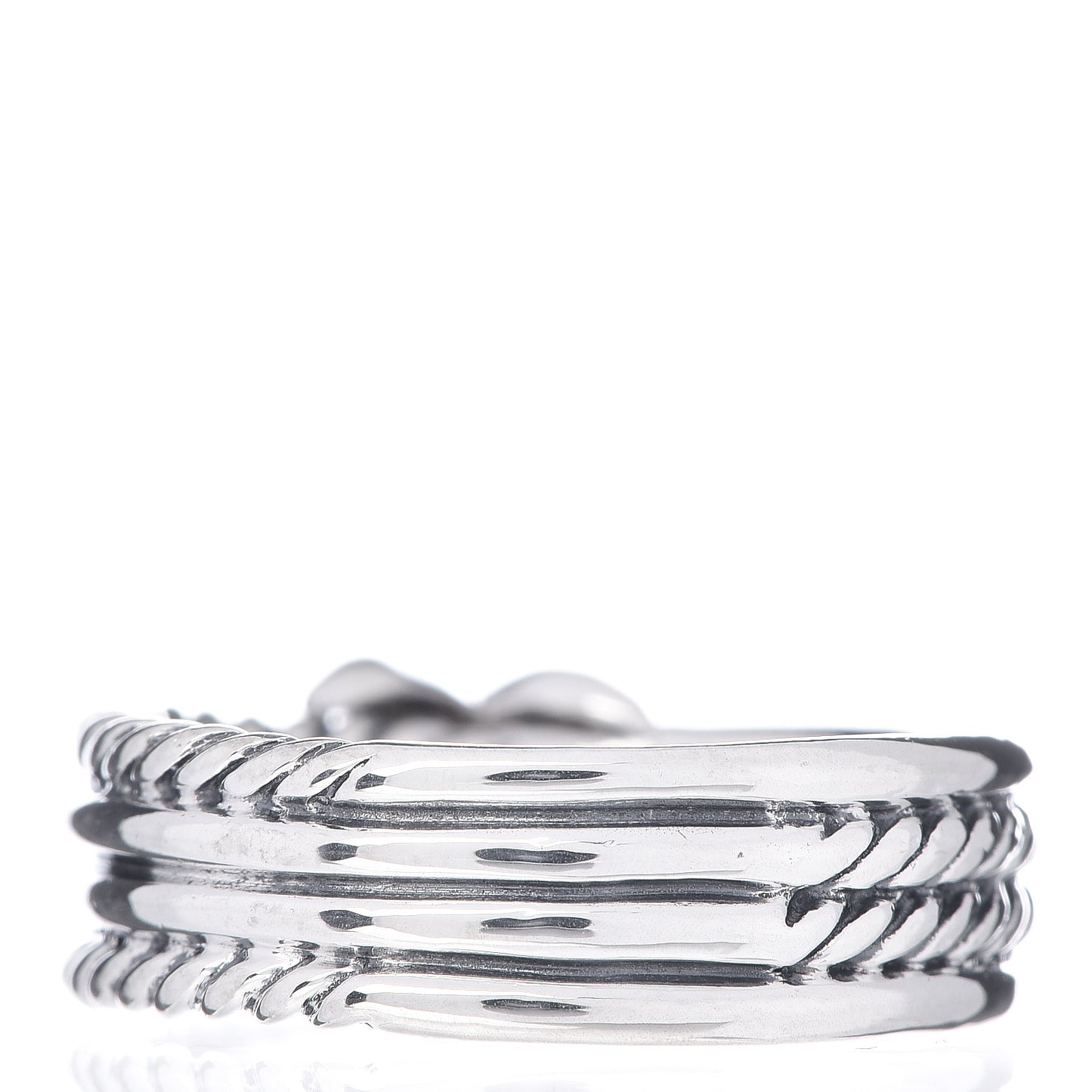 Sterling Silver Diamond X Crossover Ring 51 5.75