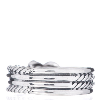 David Yurman Sterling Silver Diamond X Crossover Ring 51 5.75 4 of 5