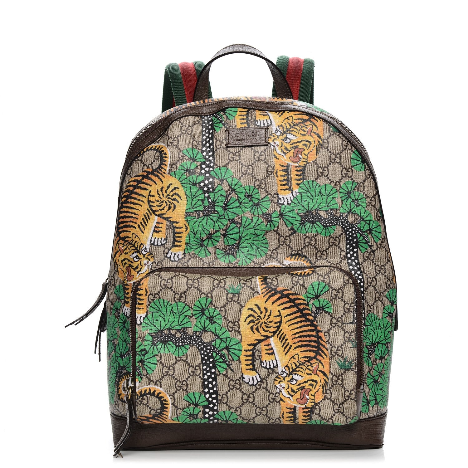 Gucci GG Supreme Monogram Bengal Web Day Backpack Beige Yard 1 of 12