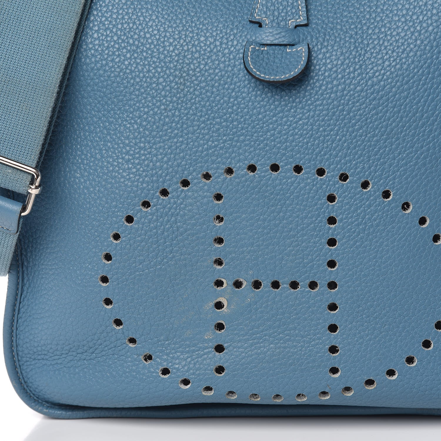 Hermes Taurillon Clemence Evelyne III GM Blue Jean 11 of 15