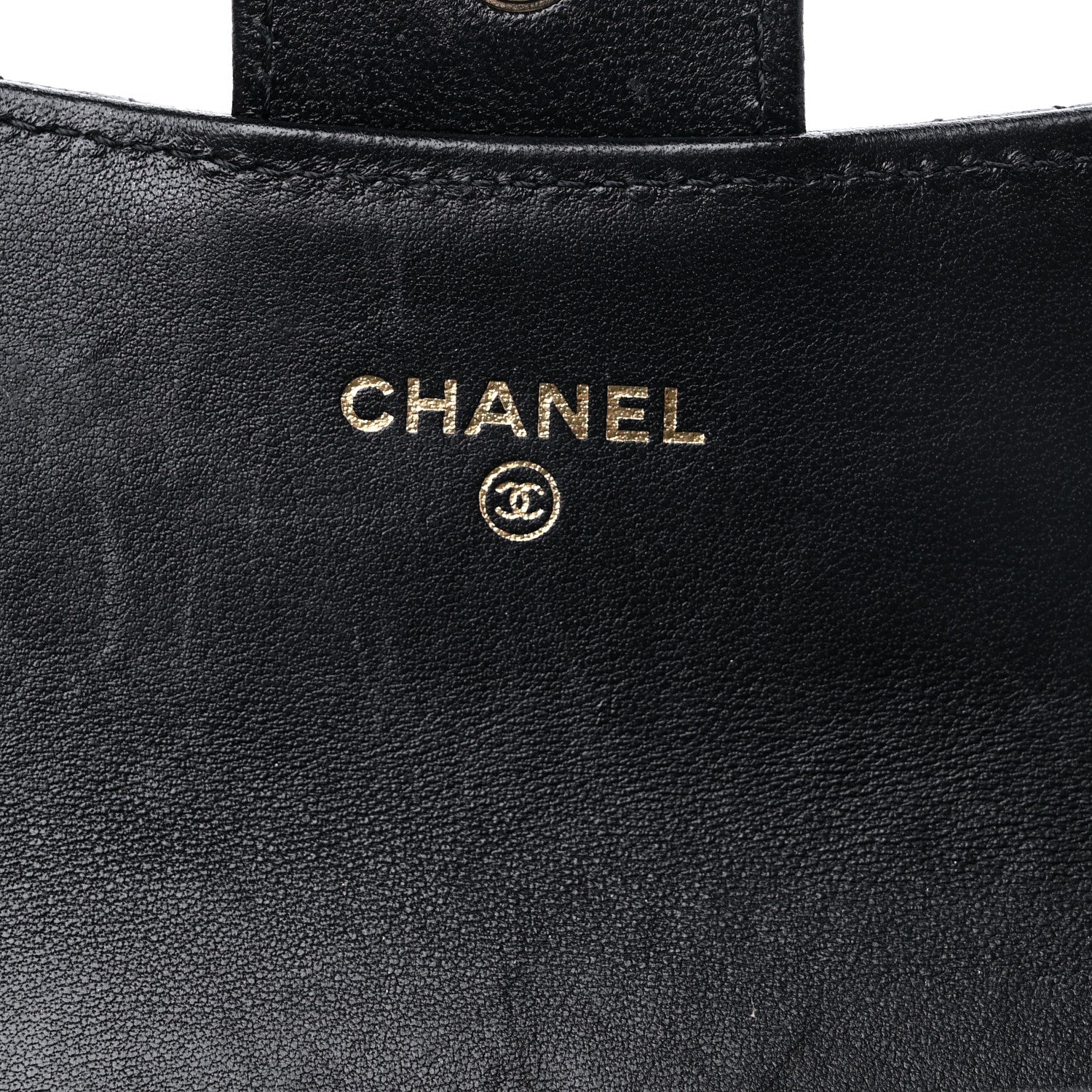 Chanel Lambskin Quilted Flap Card Holder Wallet Black 6 of 12