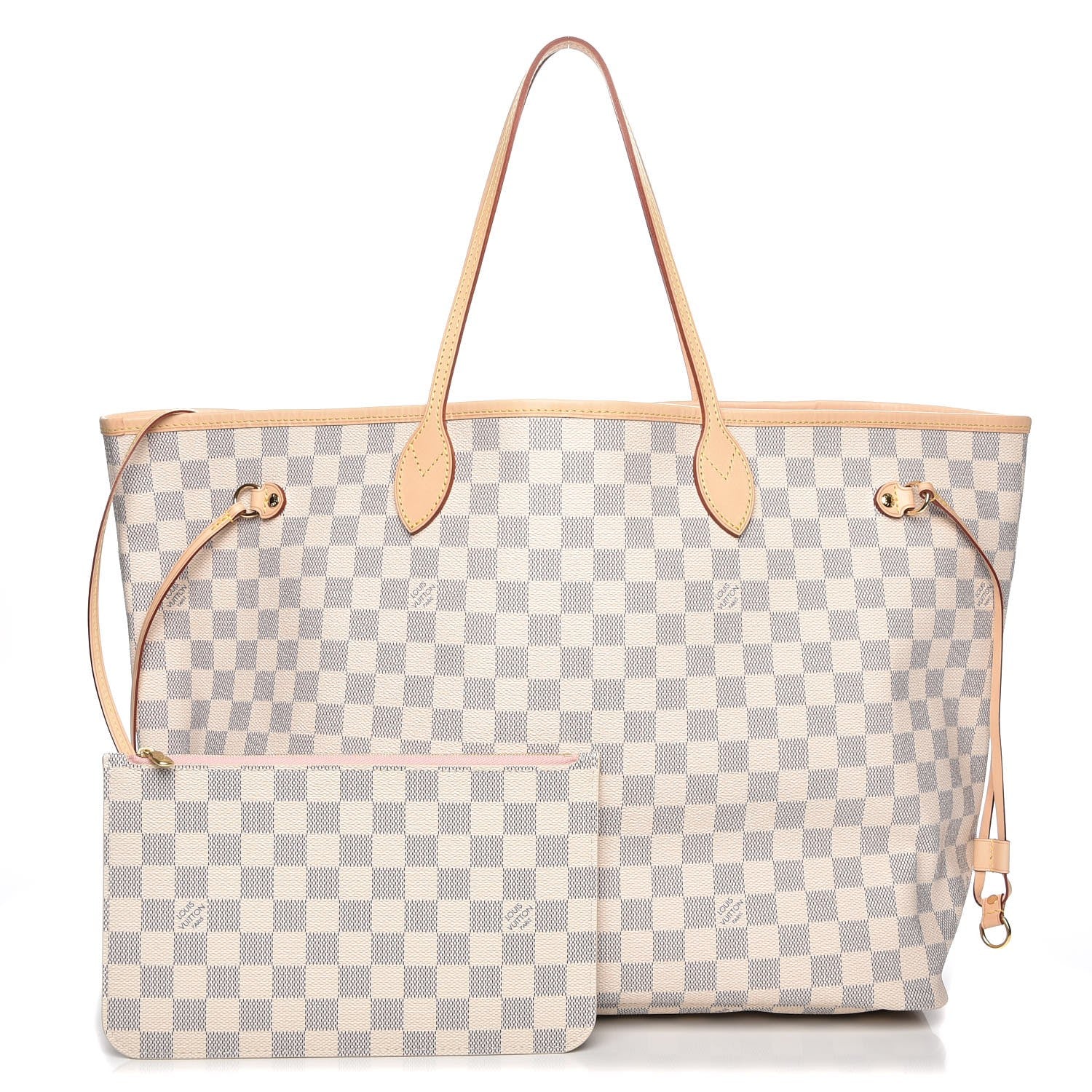 Louis Vuitton Damier Azur Neo Neverfull GM Rose Ballerine 1 of 9