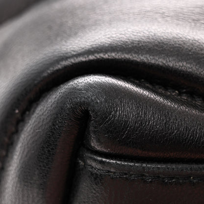 Saint Laurent Lambskin Quilted Monogram Monochrome Medium Loulou Puffer Chain Satchel Black 11 of 13