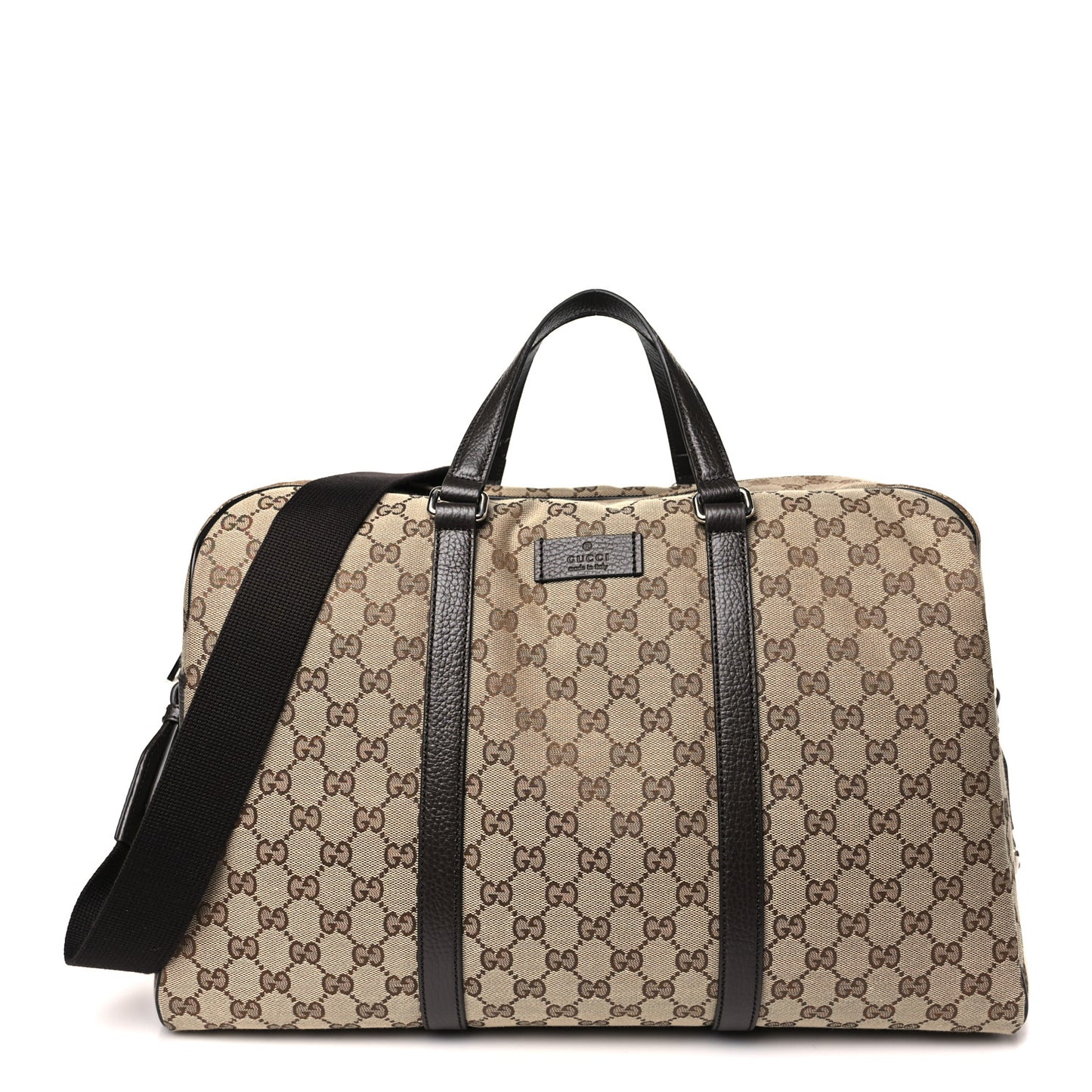 Monogram Dollar Calfskin Boston Duffle Bag Beige Ebony Testa di Moro Marrone Scuro