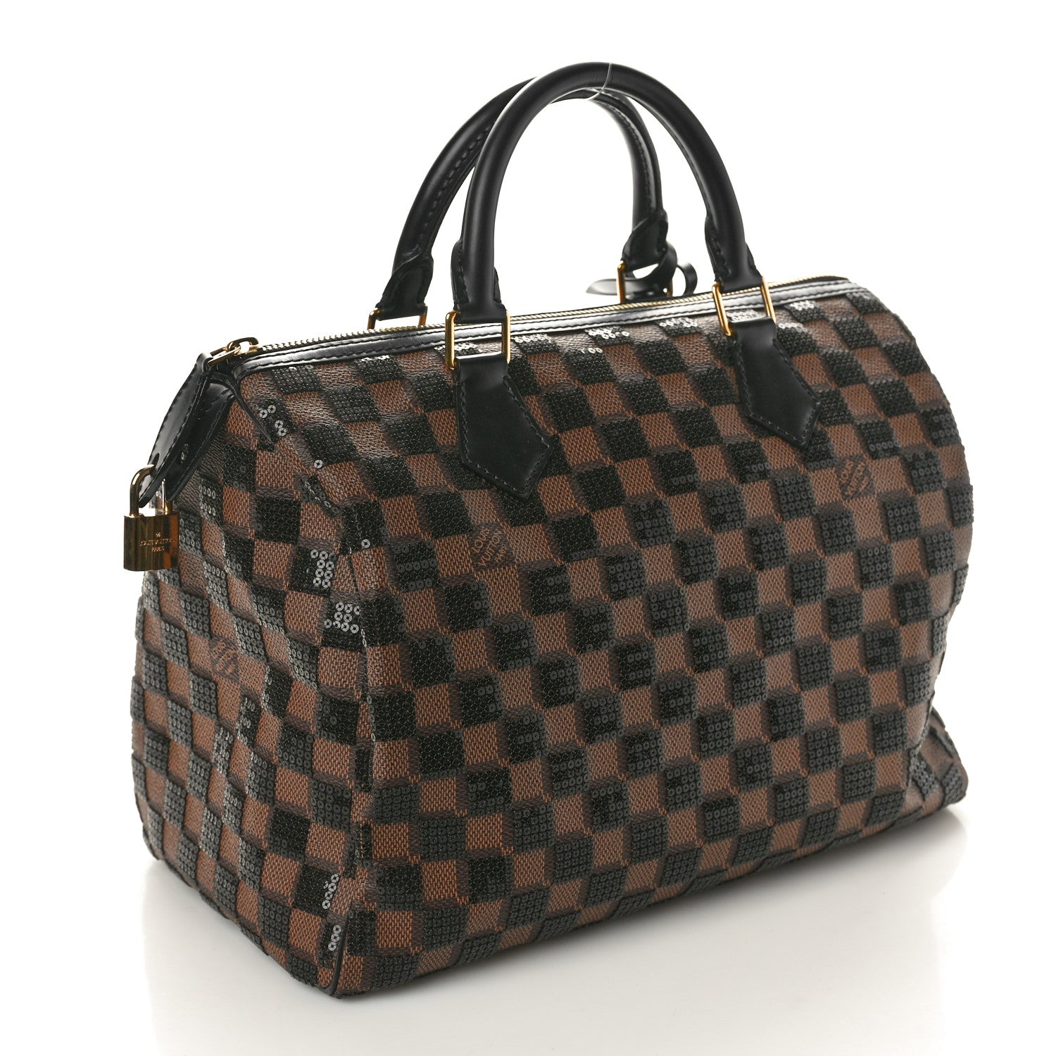 Louis Vuitton Damier Paillettes Speedy 30 Black 3 of 10
