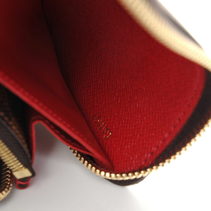 Louis Vuitton Damier Ebene Clemence Wallet Cherry 9 of 10