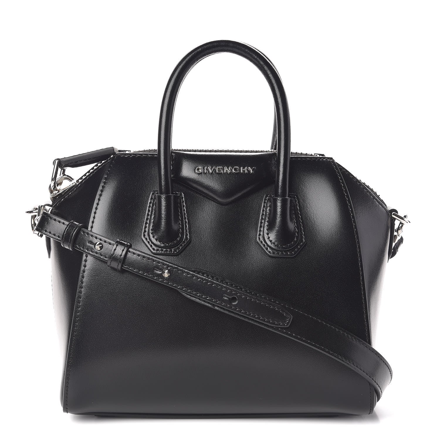Givenchy Shiny Lord Calfskin Mini Antigona Black 1 of 10