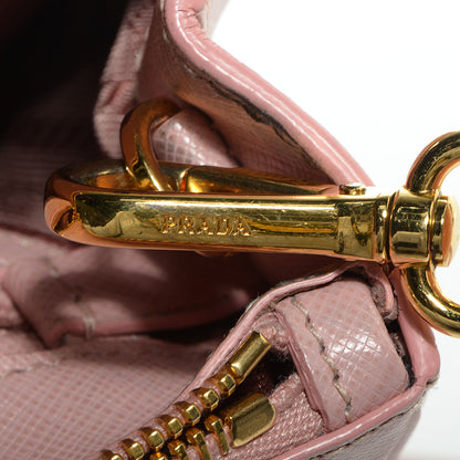 Prada Saffiano Lux Mini Double Zip Tote Orchidea 3 of 11