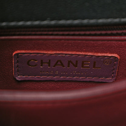 Chanel Caviar Lizard Embossed Quilted Mini Coco Handle Flap Black 6 of 10