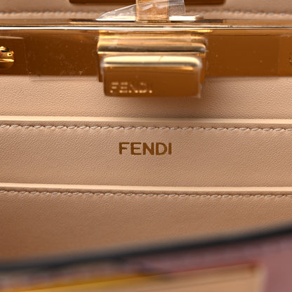 Fendi Vitello Seta Shiny Nappa Dancing Girls Inlay Small Peekaboo I SEE U Satchel Anemone Multicolor 6 of 8