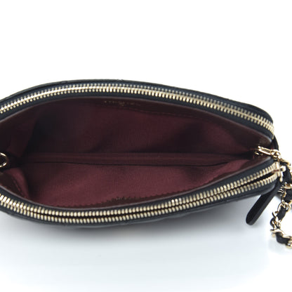 Chanel Lambskin Quilted Small Clutch With Chain Black 5 of 12