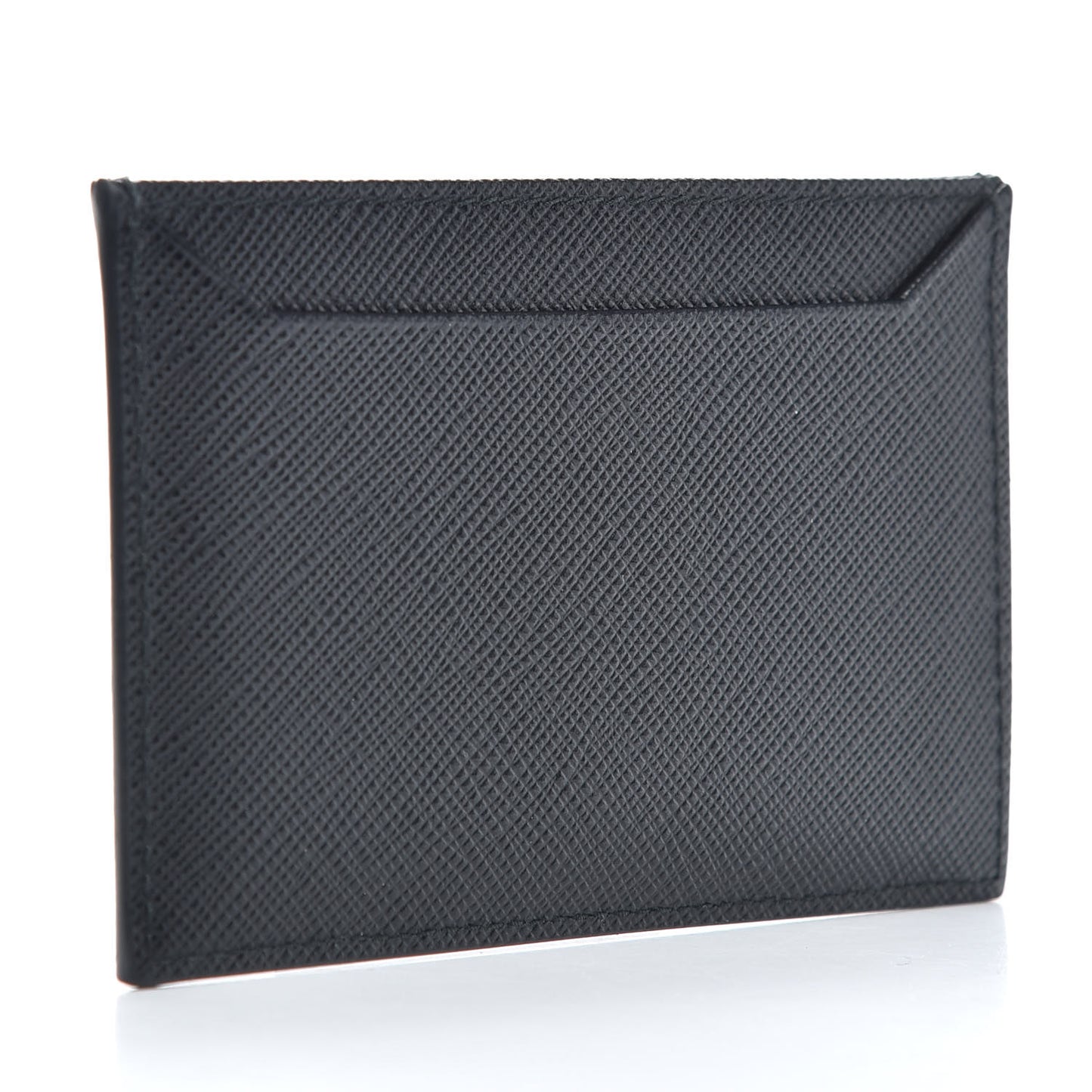 Saffiano Metal Card Case Black
