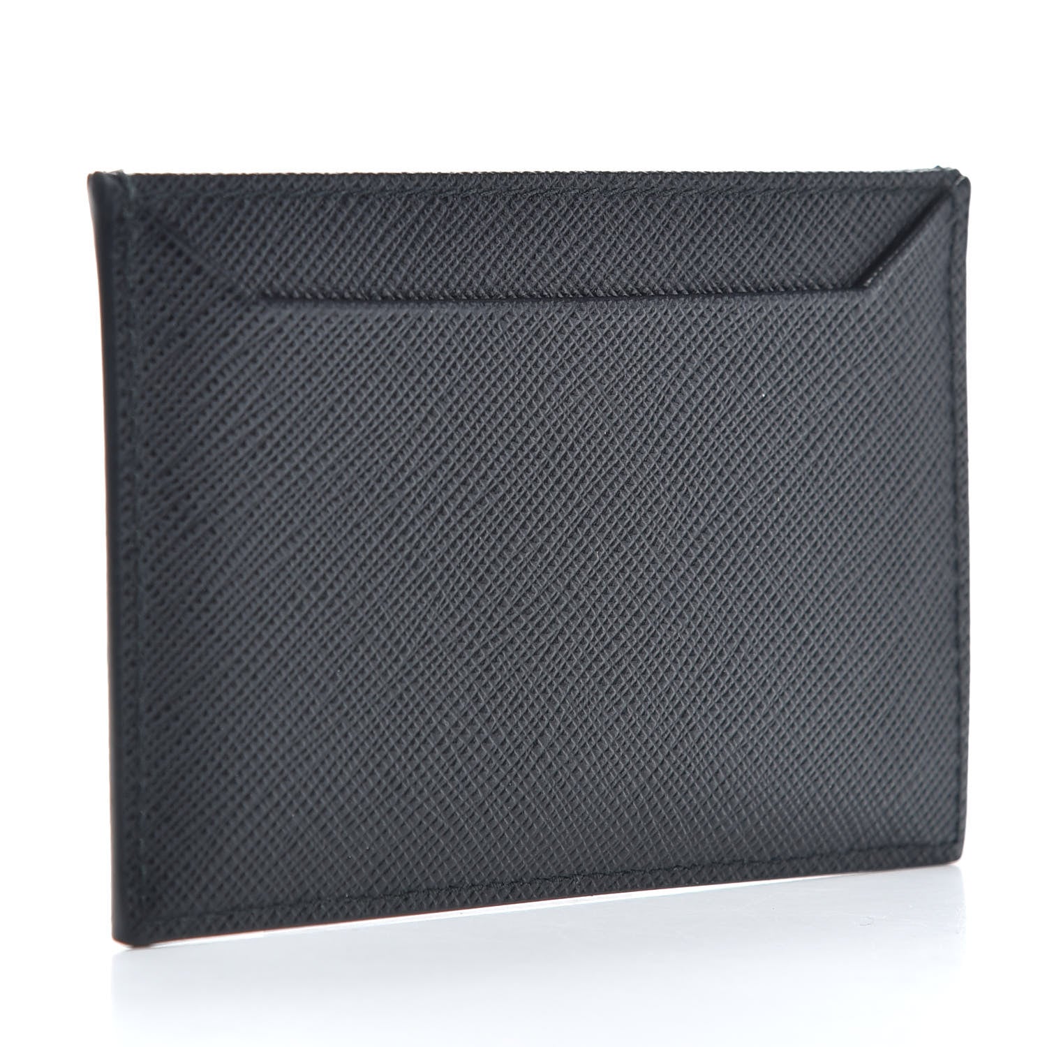 Prada Saffiano Metal Card Case Black 3 of 7