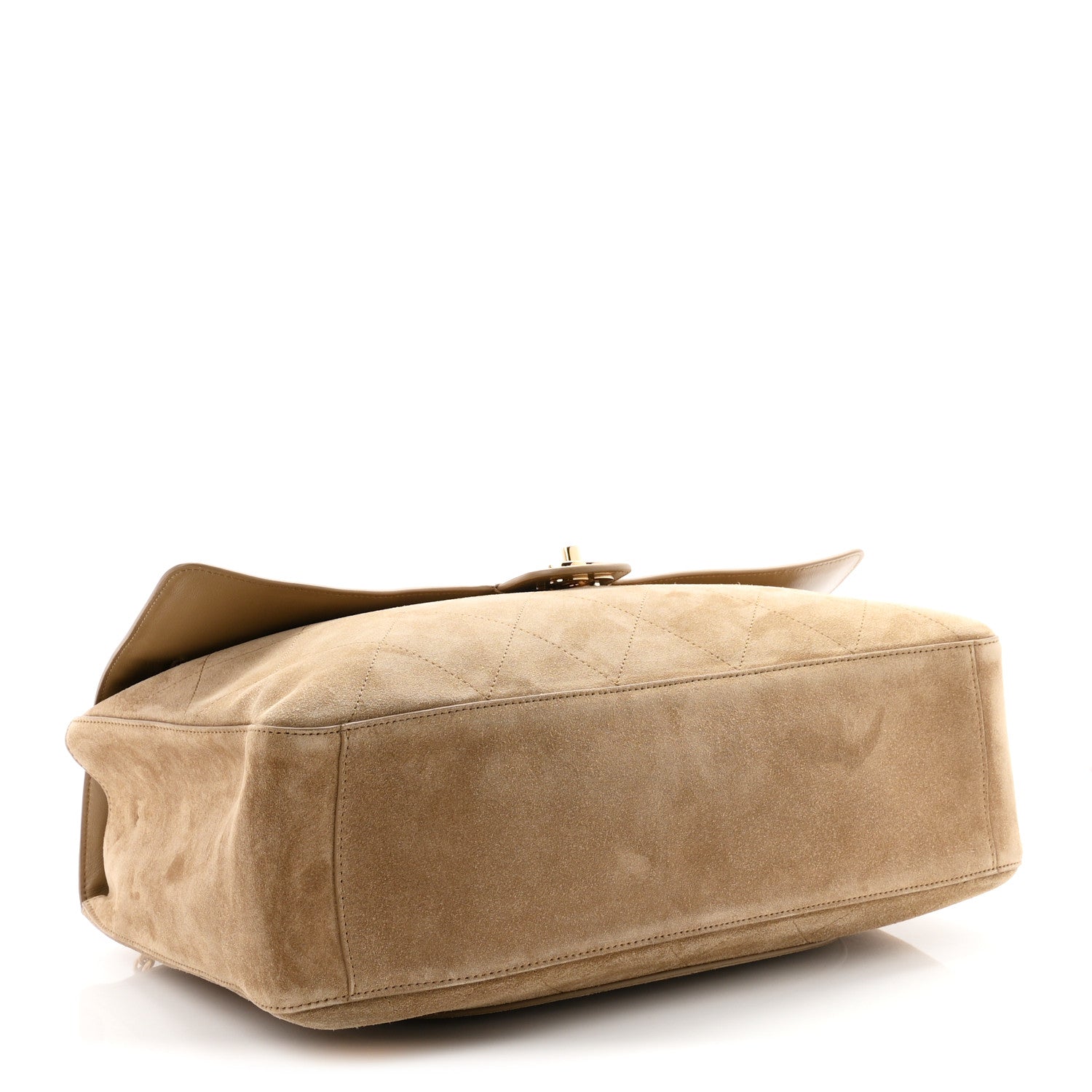 Chanel Suede Calfskin Souplissimo Maxi Flap Dark Beige 4 of 11