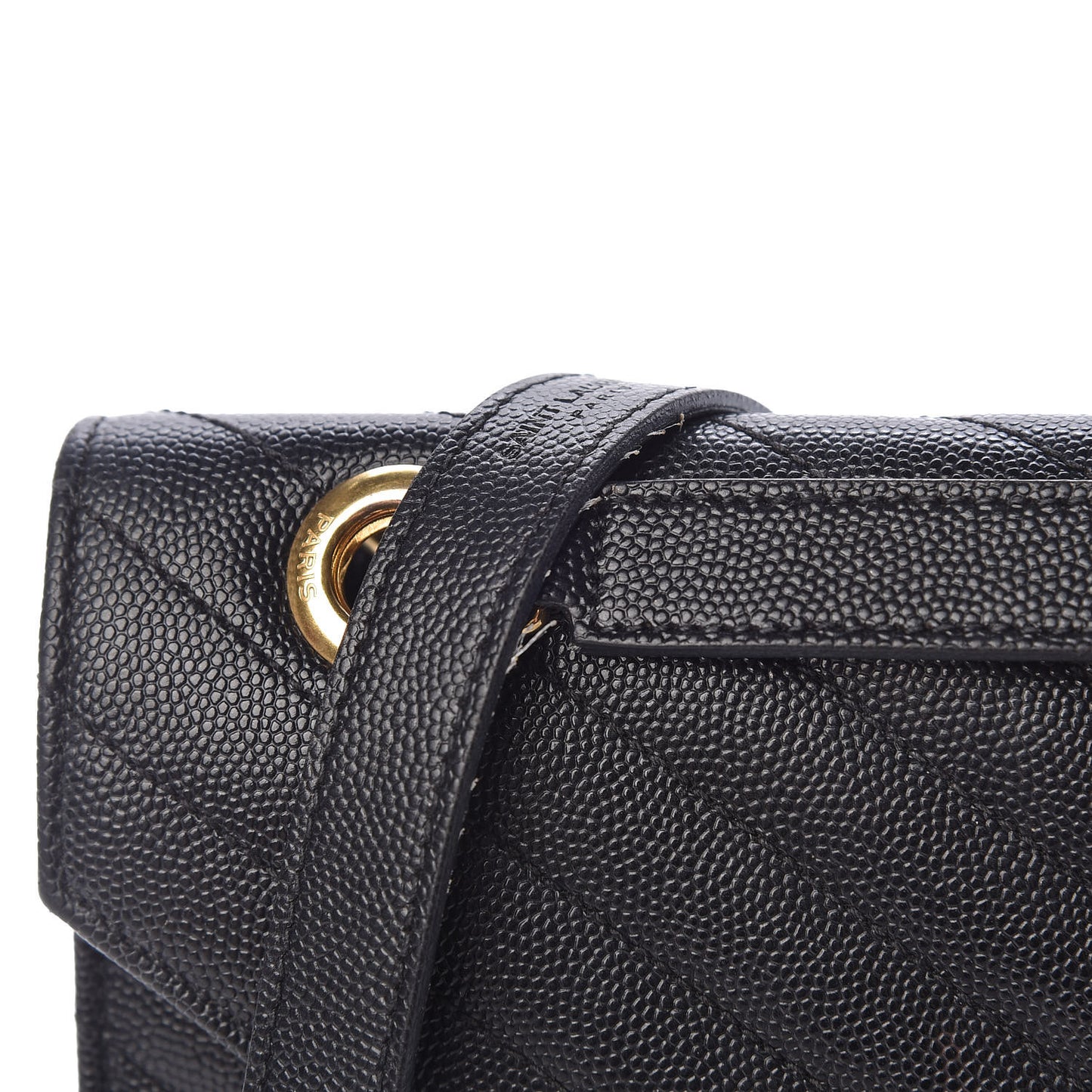 Grain De Poudre Matelasse Chevron Large Monogram Satchel Black