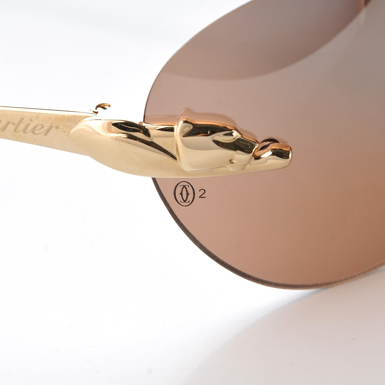 Cartier Panthere De Aviator Sunglasses Gold 7 of 8