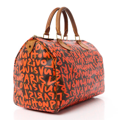 Louis Vuitton Monogram Graffiti Speedy 30 Orange 3 of 20