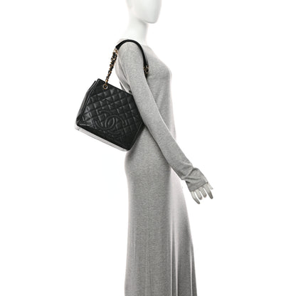 Chanel Caviar Quilted Petit Shopping Tote PST Black 2 of 10