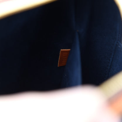 Louis Vuitton Calfskin Reverse Monogram Valisette PM Navy Caramel 9 of 11