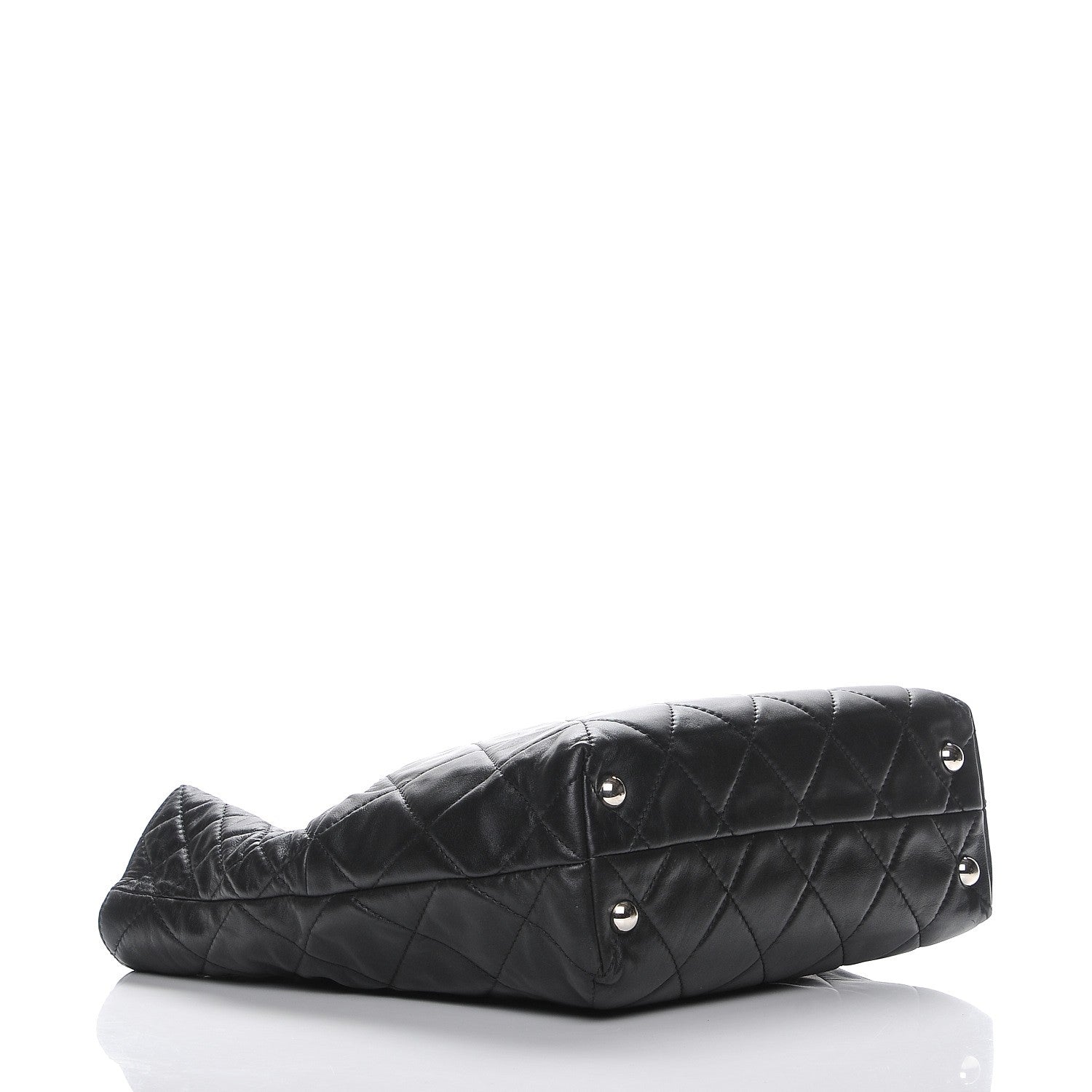 Chanel Calfskin Quilted In The Business North South Tote Black 4 of 7